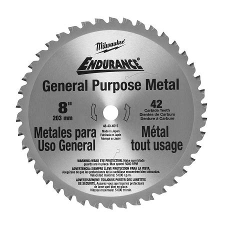 Milwaukee 8″ x 42T Endurance Metal Cutting Saw Blade – HNT Tools