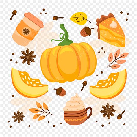 Pumpkin Spice Vector Art Png Pumpkin Spice Color Beautiful Pattern