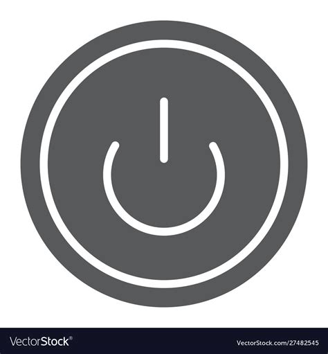 Computer power button glyph icon switch Royalty Free Vector