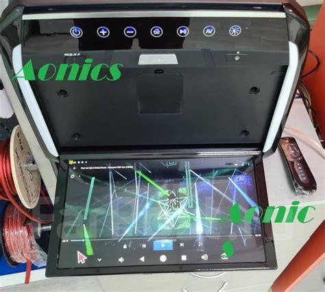 Авто монитор потолочный 15.6" IPS FHD, USB чёрный. Android 9/1/16гб. ан ...