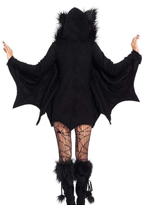 Leg Avenue Womens Cozy Black Bat Halloween Costume Medium Black