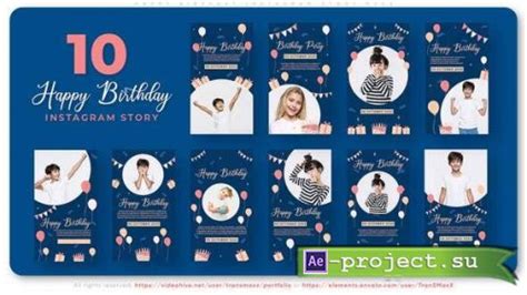 Videohive Happy Birthday Instagram Story Pack Project