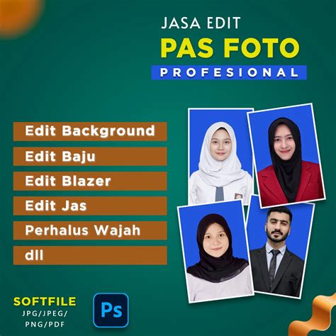 Jual Jasa Edit Foto Pas Foto Jas Blazer Background Full Body Retouch Wajah Edit