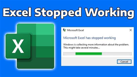 How To Fix Microsoft Excel Has Stopped Working Or Not Responding Youtube