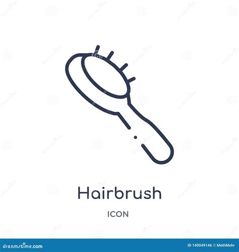 Linear Hairbrush Icon From Beauty Outline Collection Thin Line