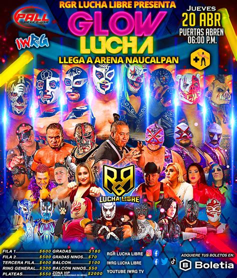 Compra Boletos Para RGR Presenta Glow Lucha En Arena Naucalpan Boletia