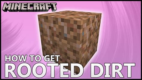 How To Get ROOTED DIRT In MINECRAFT YouTube