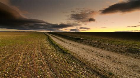 Wallpaper Sunlight Landscape Sunset Hill Nature Sky Field