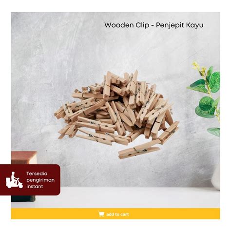 Jual WOODEN CLIP Penjepit Kayu Tebal Clip Hijang Ukuran 3 5