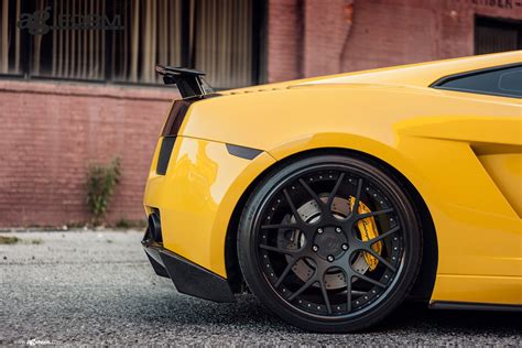 Lambo That Makes You Drool: Yellow Gallardo on Black Avant Garde Wheels ...