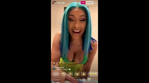 Cardi B Half Naked On Ig Live Youtube