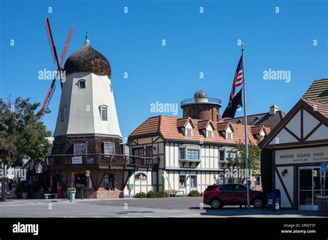 Detail of a windmill in a corner of the traditional Danish village of ...