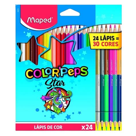 Lápis de Cor Maped 30 Cores Color Peps Star Papel Mais Cia