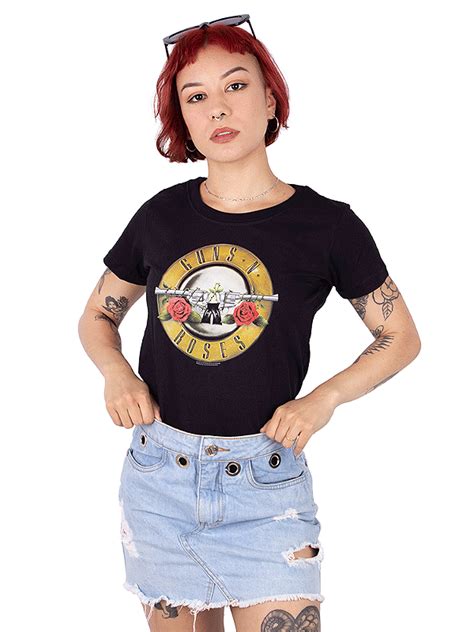 Camiseta Feminina Guns N Roses Art Rock Camisetas Receba Em Casa