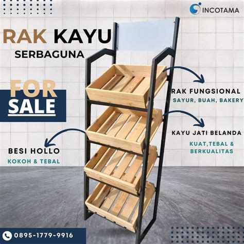 Rak Kayu Serbaguna Untuk Display Produk Di Yogyakarta