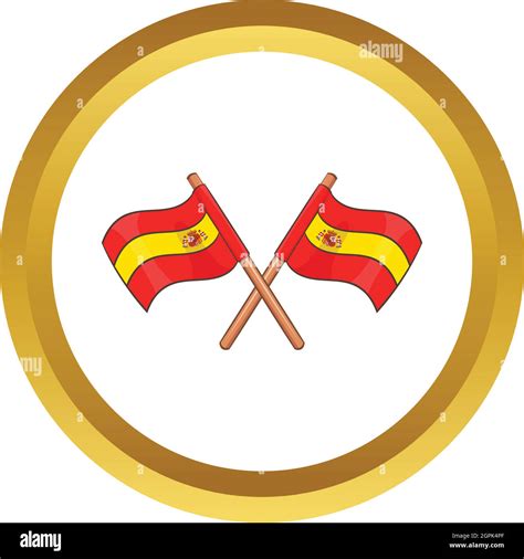 Spain Crossed Flag Vector Icon Stock Vector Image And Art Alamy