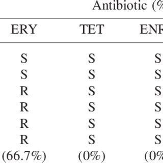 Phenotypes of antibiotic resistance Salmonella isolates | Download ... 