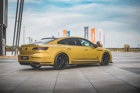 Hintere Seiten Flaps für VW Arteon R Line schwarz Hochglanz 59 00