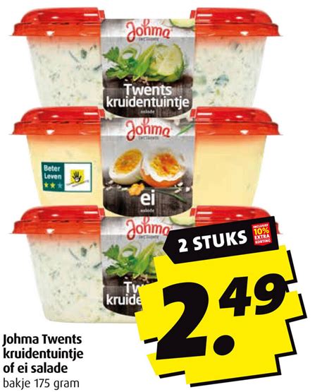 Johma Twents Kruidentuintje Of Ei Salade Gram Aanbieding Bij Boni