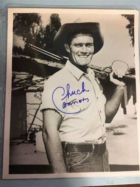 Chuck Connors Signed 8x10 Photo The Rifle Man 1851764977