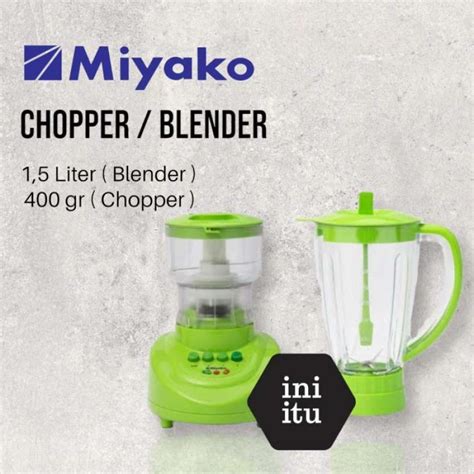 Promo Terbaik Miyako Blender Chopper Plastik Miyako Ch 501 2