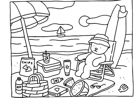 Desenho Bobbie Goods de Férias na Praia para Imprimir e Colorir ...