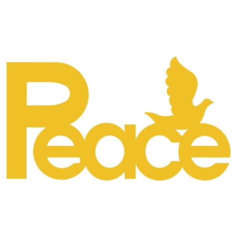 Word Peace Dove Accucut