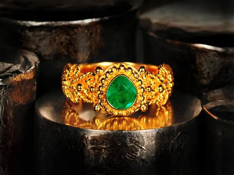 Emerald & Gold Ring – Gold Handmade Jewelry | Ancient Roads Jewelry