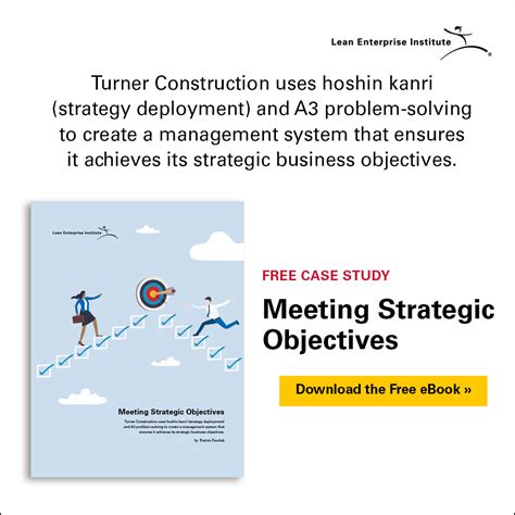 Lean Enterprise Inst On Twitter Meeting Strategic Objectives At