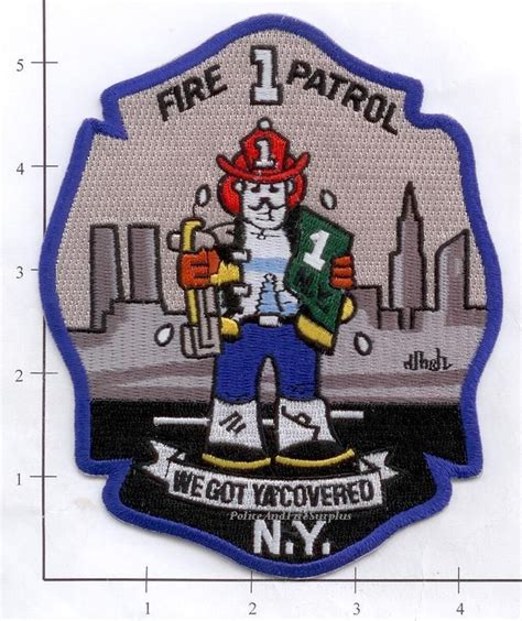 New York City Ny Fire Dept Fire Patrol 1 Patch V3 Firefighter Fire