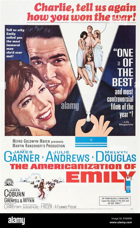 THE AMERICANIZATION OF EMILY, US poster, from left: Julie Andrews ...