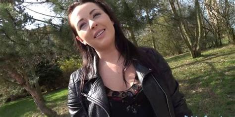 PublicAgent Hot Black Haired Russian Fucked On A Car Hood For Money Public Agent Tnaflix