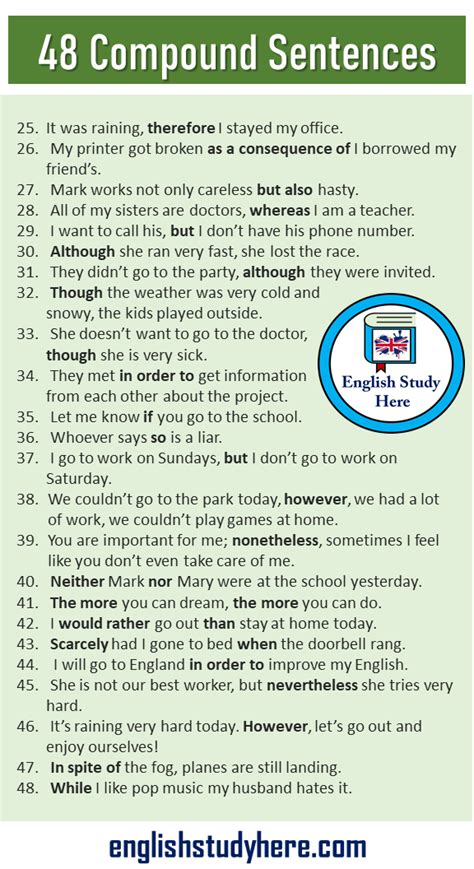 48 Compound Complex Sentences Examples - English Study Here 
