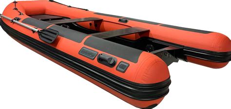 Лодка РИБ (RIB) Навигатор 400R PRO, оранжевый-черный (корпус черный ...
