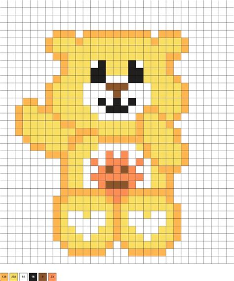 Care Bear Perler Beads 20 Free Patterns Pixel Art Pattern Pixel Art Design Easy Pixel Art