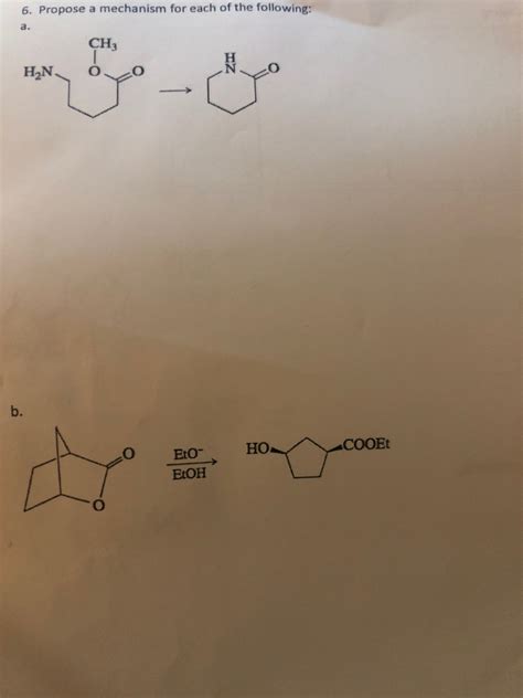 Solved Propose A Mechanism For Each Of The Following A Chegg