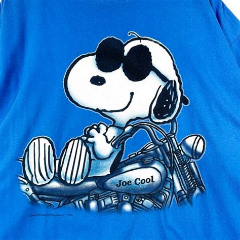 Vintage 00s Joe Cool Snoopy Big Print Graphic Tee Gem