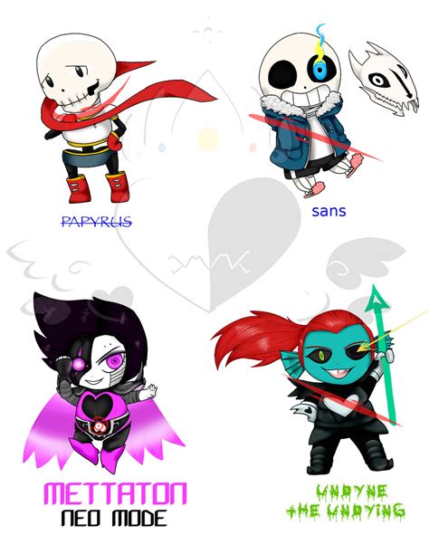 Undertale Chibi Set 6 Genocide By Yumitsuzuki Chan On Deviantart