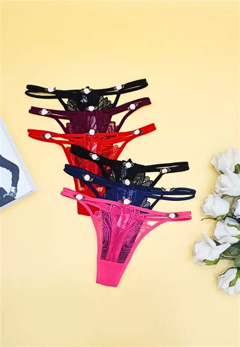 線上選購 Kiss And Tell 6 Pack Rosie Sexy Lace G String Thong Panties Bundle B Zalora 台灣