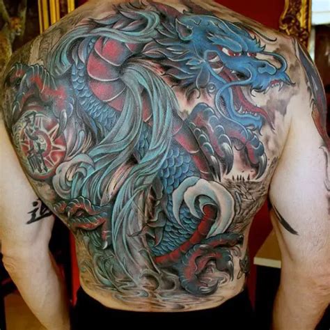 Top 30 Dragon Back Tattoos For Men - Lazy Penguins