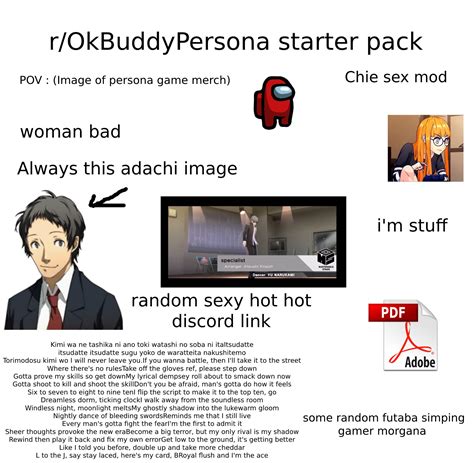 The Okbuddypersona Starter Pack R Okbuddypersona