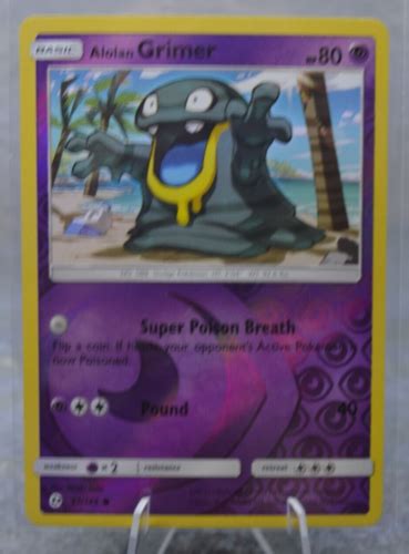 Alolan Grimer 57 149 Reverse Holo Sun And Moon Base Set Pokemon Tcg Card