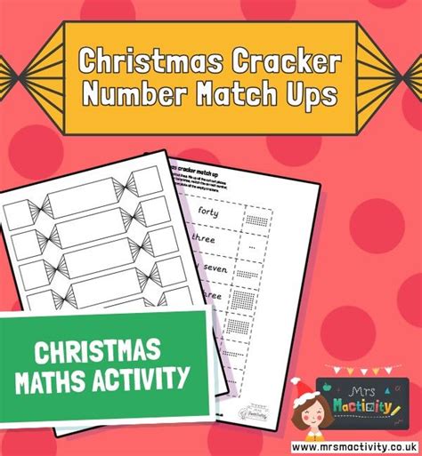 Christmas Cracker Number Match Ups Primary Teaching Resources