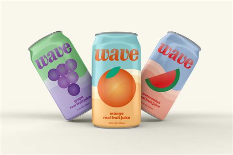 Fruit soda can 'Wave' :: Behance