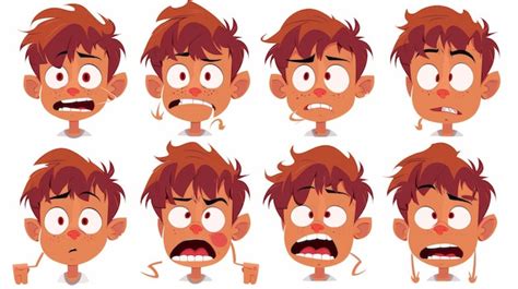 Premium Photo | Talking face part animation set of cartoon modern ...