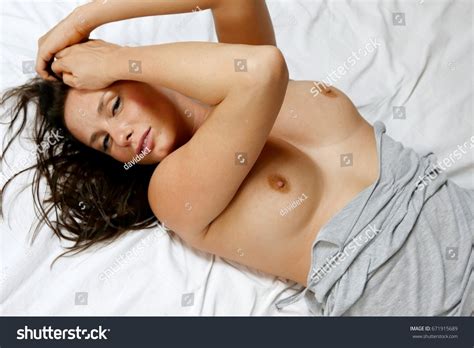 Sexy Girl Bed Nude Breast Stock Photo Shutterstock