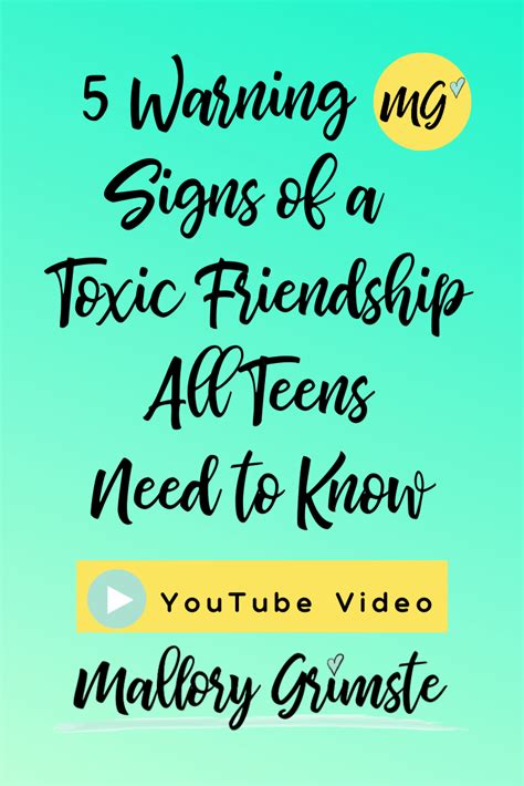 5 Warning Signs of Toxic Friendship All Teens Need to Know — Mallory Grimste, LCSW - Mental ...