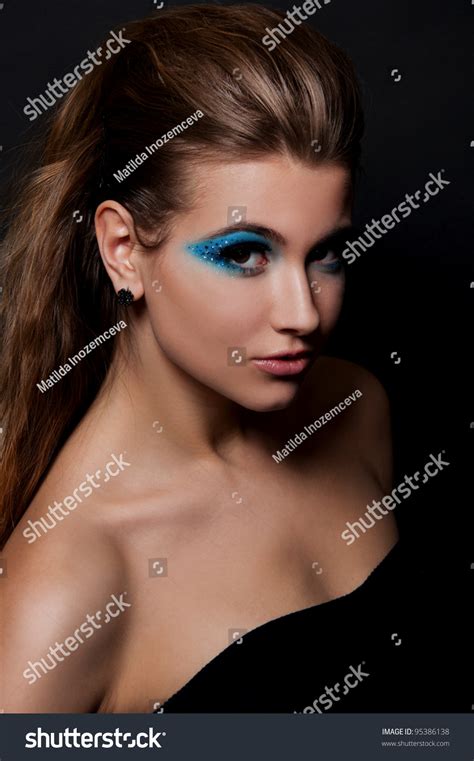 Sexy Brunette Woman Bright Makeup Stock Photo 95386138 Shutterstock