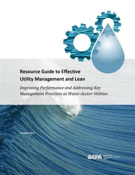 Resource Guide To Effective Utility Management And Lean Aquaenergy