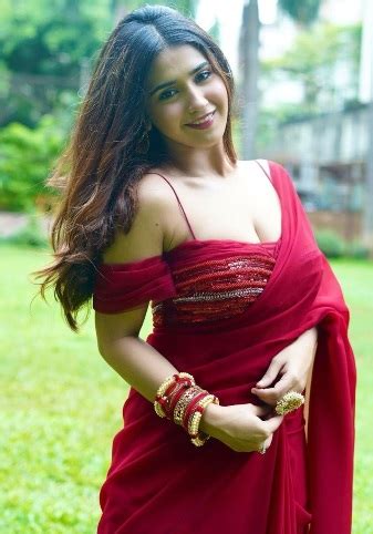 Actress Roshni Walia Hot And Sexy Photos In Red Sari